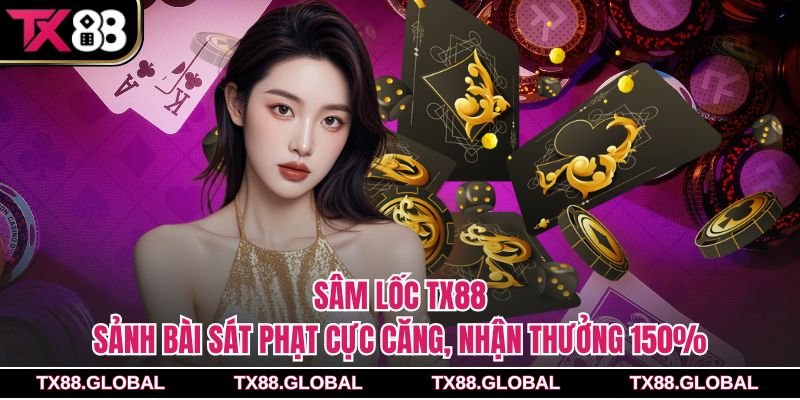 Sâm Lốc Tx88 – Sảnh Bài Sát Phạt Cực Căng, Nhận Thưởng 150%